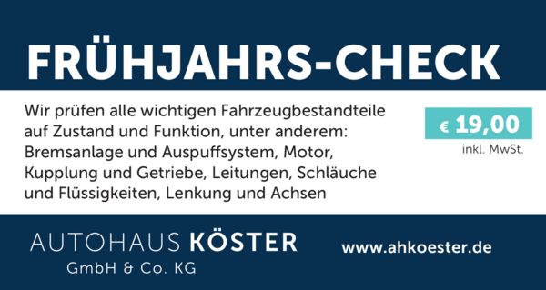 Angebot: Frühjahrs-Check | Autohaus Köster